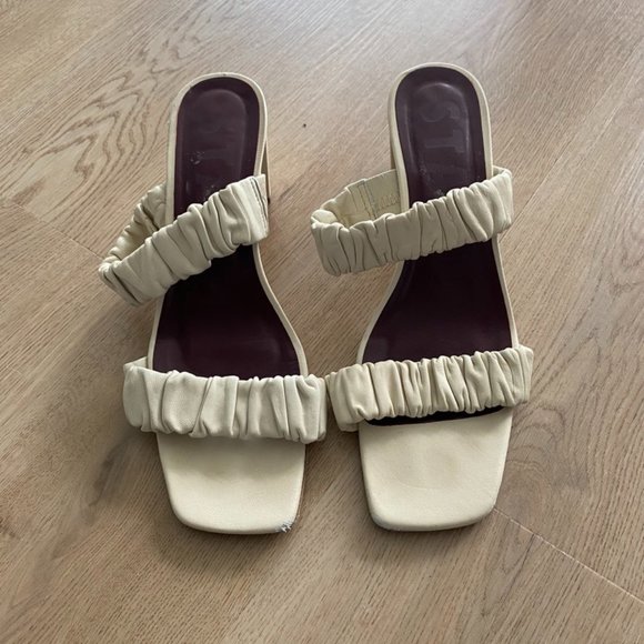 Staud Off-White Heeled Sandals - Picture 4 of 9